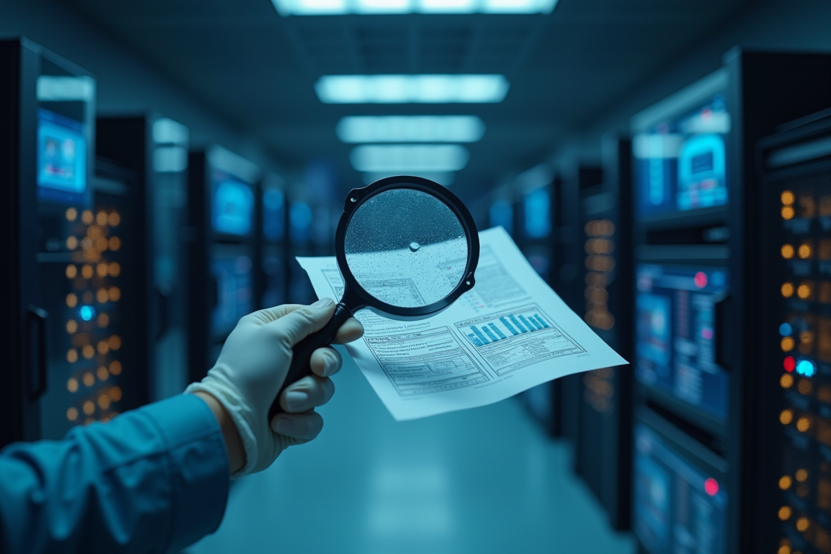 Main tenant des plans et checklists de conformité en gros plan